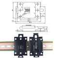 Black Iron Din Rail Mount Solid State Relay Low Contact General Purpose Epoxy-Sealed Snap Clip Buckled Buckle Clip-on Industrial