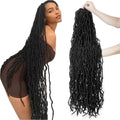 LW-77QT 36 Inch FauxLocs Crochet Braids Pre-Looped Curly Soft Locs for Women Hair Extensions for Braiding