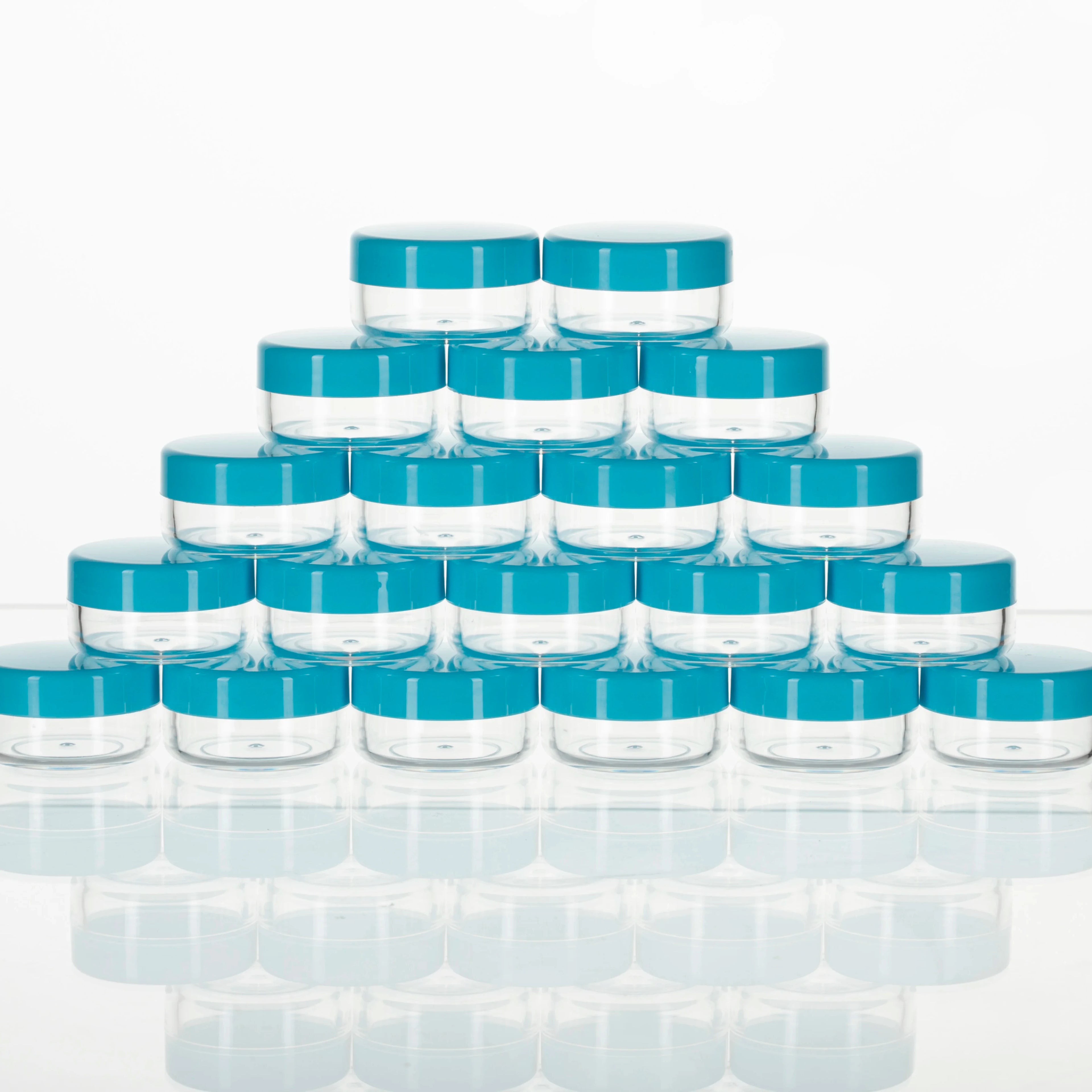 10g Clear Black Blue Pink Plastic Round Sample Cream Container Empty Cosmetic Jar