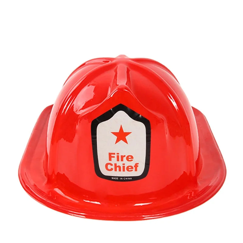 2025 Hot Sale Party Kids Fireman Hat With Generic Sticker Children Firefighters Hat Stage Toy