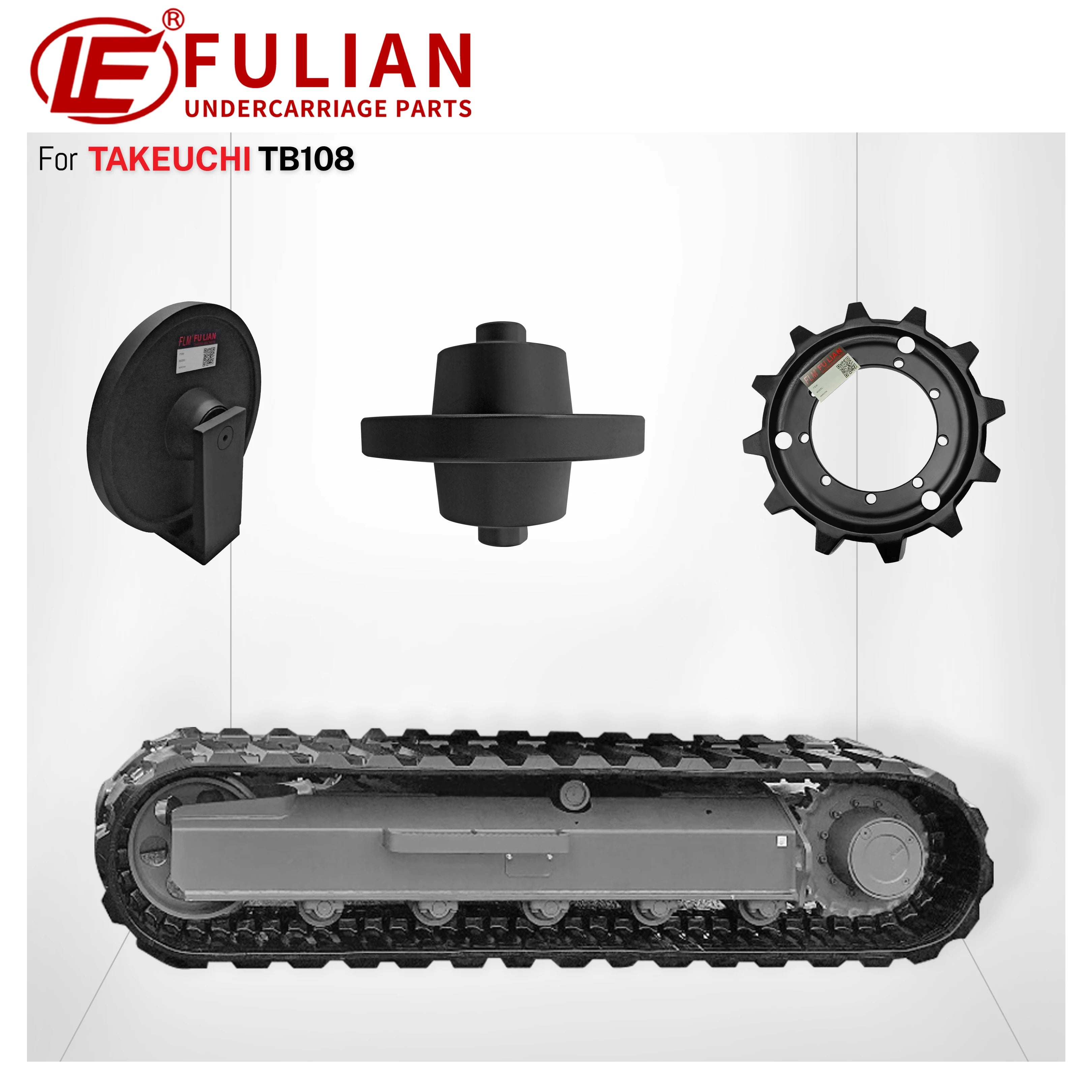 TB108 Series Top Roller Idler Track Roller Sprocket Mini Excavator Undercarriage Parts for Takeuchi
