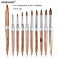 1Pc Professional Manicure UV Acrylic Oval Shaped Metal Handle Brush Professional Nail Brush
