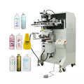 China Semi Automatic Flat Vacuum Cylinder Oval Bottle Silk Screen Printing Machine Price for Cups for Glass Silk Screen Prints