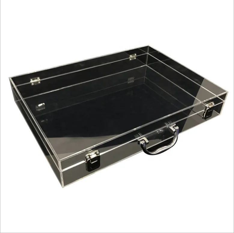 Luxury Transparent Clear High Security Lock Briefcase Premium Display Rack Briefcase