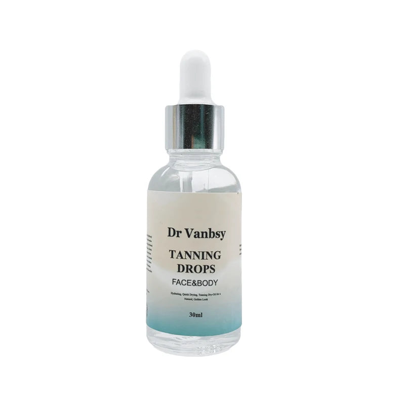 Wholesale OEM Sunless Self Tanning Water Vegan Face Tanner Drops Bronzing Bronzer Body Tanning Drops for Facial