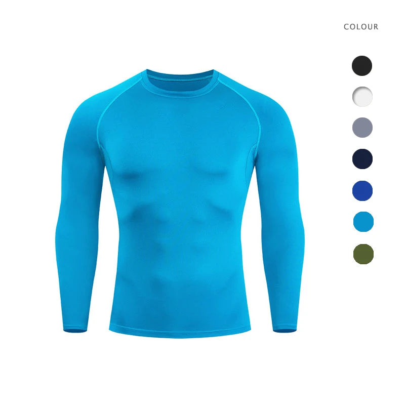 Men's Lightweight Quick Dry Compression Long Sleeve Sportswear Moisture Wicking Athletic Base Layer for Running Spring Adults