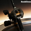 [Germany Stock]Rooblinos AK2000 Aluminum Baitcasting Reel Left Hand Two-Speed System
