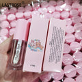 Empty 6ml Pink White Top Big Wand Lip Gloss Packaging Lipgloss Wand Tubes With Big Brush
