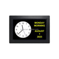 8 Inch IPS Screen Digital Analog Alarm Clock Multilingual Wall Desk Clock English Dutch Manual for Electronic Calendars