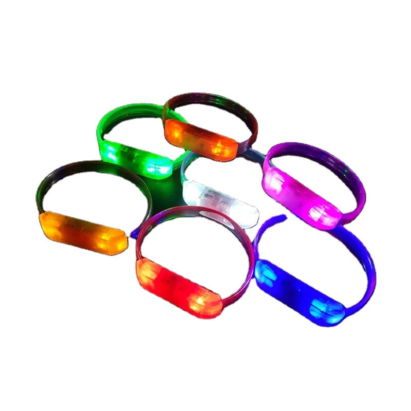 LED Light up Wristbands Bracelets  Music & Sound Activated Flashing Bracelets for Kids & Adults for Birthdays Party Concerts