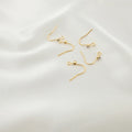 MR.GUAN ZJ0043 Zircon Stud Earrings for Jewelry Making Supplies Brass 18K Gold Plated Earpin Accessories