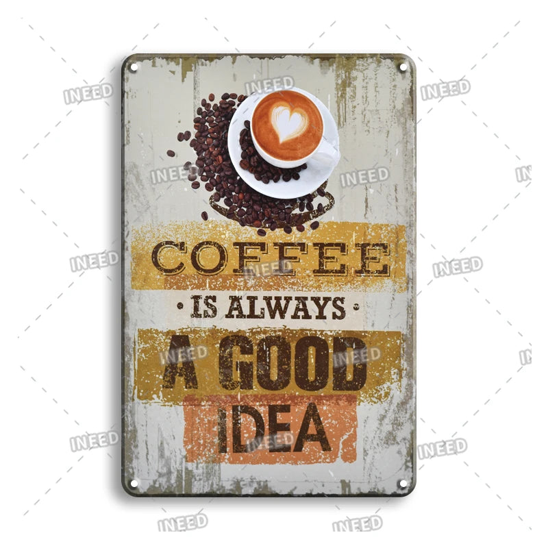 Vintage Tin Sign Metal Art Sign Garden Home Cafe Bar Yard Pub Bedroom Wall Decor Tin Plate Retro Iron Metal Poster
