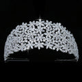 Crown Headband Flowers Design Temperament Women Wedding Bridal Hair Accessories Party Tiaras and Crowns Zircon BC5460 Corona