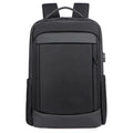 Men's Large Capacity Multi-Functional Backpack Oxford USB Solar Panel for Business Travel Leisure Polyester Lining Fashionable