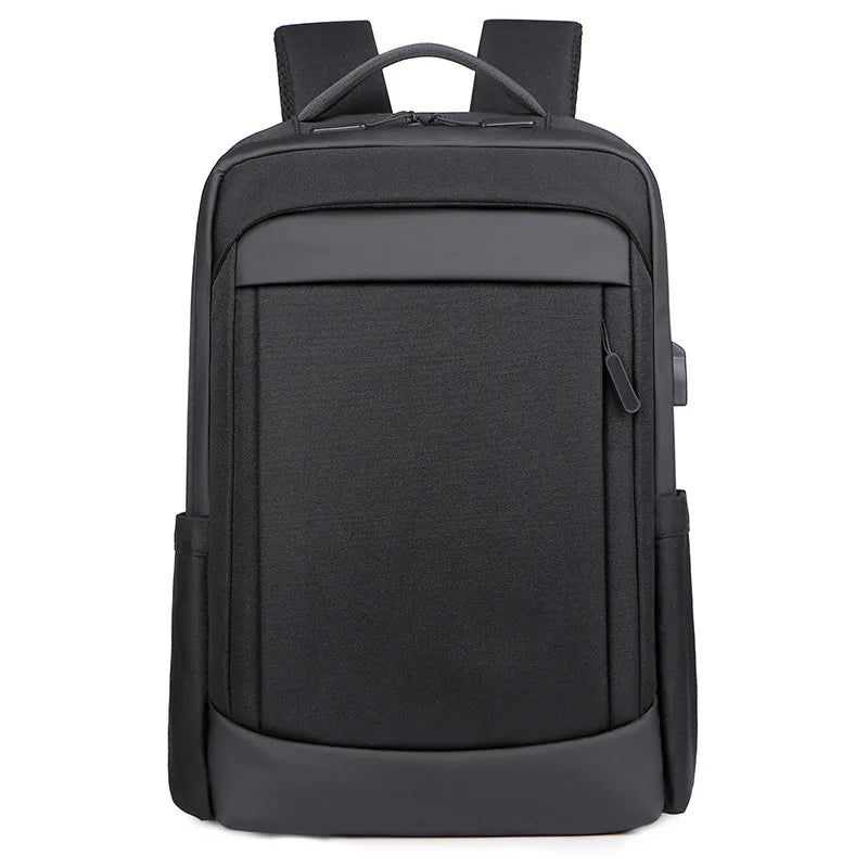 Men's Large Capacity Multi-Functional Backpack Oxford USB Solar Panel for Business Travel Leisure Polyester Lining Fashionable