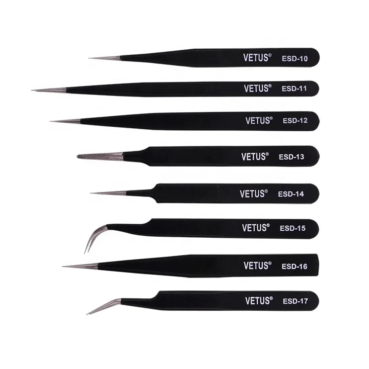 Extension Eyelash Vetus ESD Tweezers Set Volume Stainless Lash Tweezers Eye Brow False Eyelash Tweezer