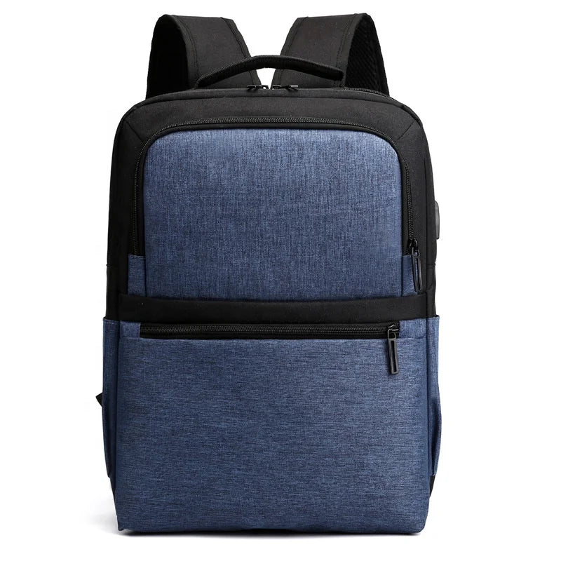 Laptop Backpacks Waterproof Anti-Theft Zipper Closure Polyester Outdoor Travel Portable College Students Schoolbag Computer