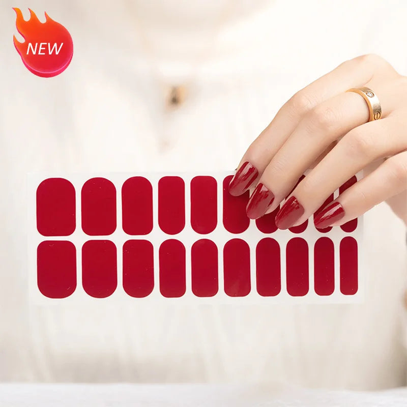 Self Adhesive Real Nail Polish  Wholesale Nail Wraps Strips
