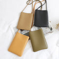 Korean Style Simple Women Crossbody Bag Custom Leather Cell Phone Bag Shoulder Pocket Wallet