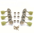 TN-006 Green Plastic Guitar Tuning Machine Pegs with Buttons