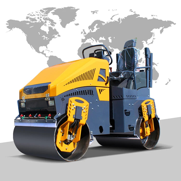 Mini 3 Ton Ride on Roller Compactor Asphalt Roller Double Drum Roller for Sale