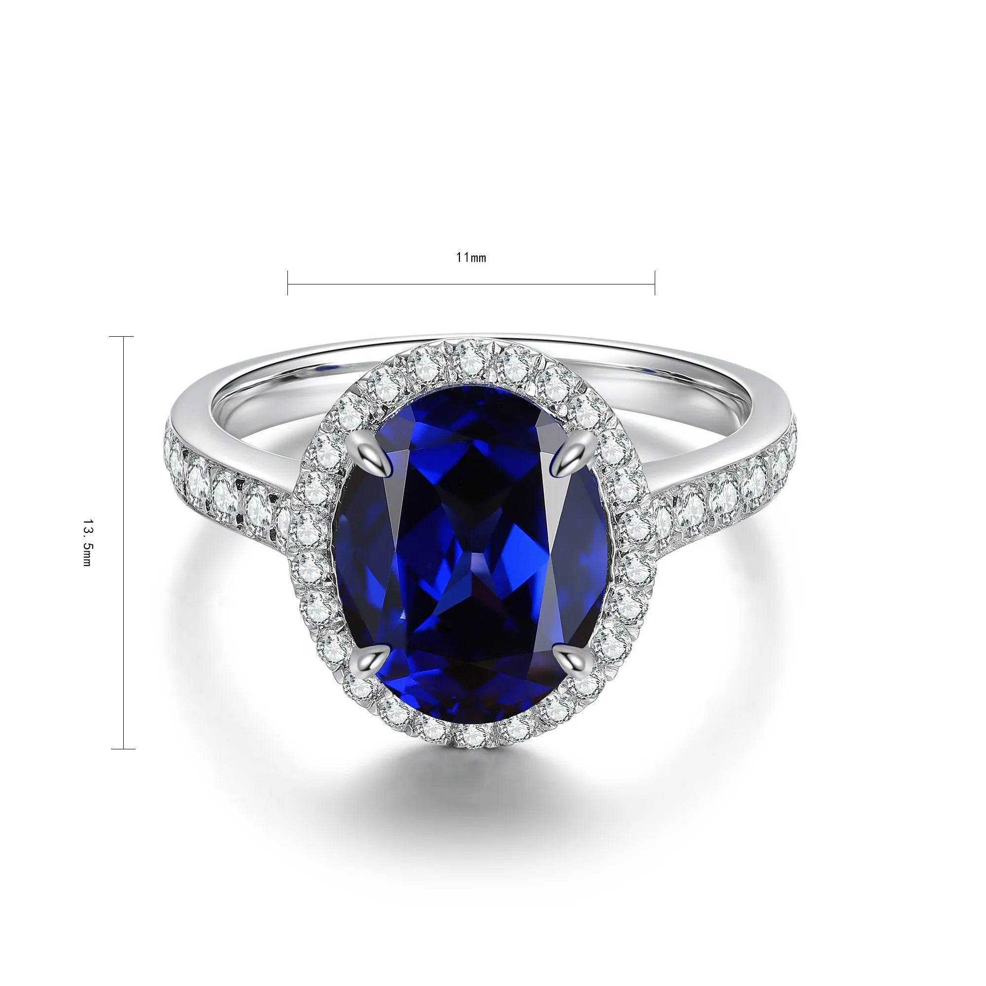 Factory Direct Hot Selling Product S925 Silver Laboratory Cultivated Sapphire Ring Daily Super Sparkling Exquisite Jewelry