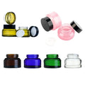 Free Sample Travel-friendly 20g/30g/50g Empty Glass Cosmetic Jars Vials for Lip Balm Creams Body Scrub Face Care Skin Care