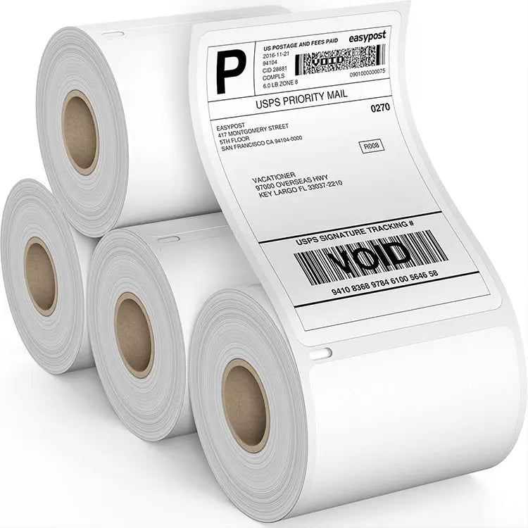 China Factory's Self-Adhesive Thermal Laber Roll Sticker Paper Single Double Side Coated Vinyl for Promotion Supermarket Use