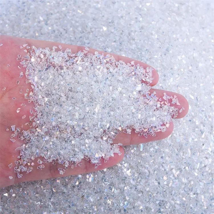 Hisenlee 450g Glass Love 3D Glitter Sequins DIY Epoxy Resin Craft Decoration Irregularity Colourful Embellishment Accessories