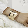 Trendy Lady Street Chunky Smooth Wide Wrist Accessories Trendy Fashion Cuff Bracelets for Women