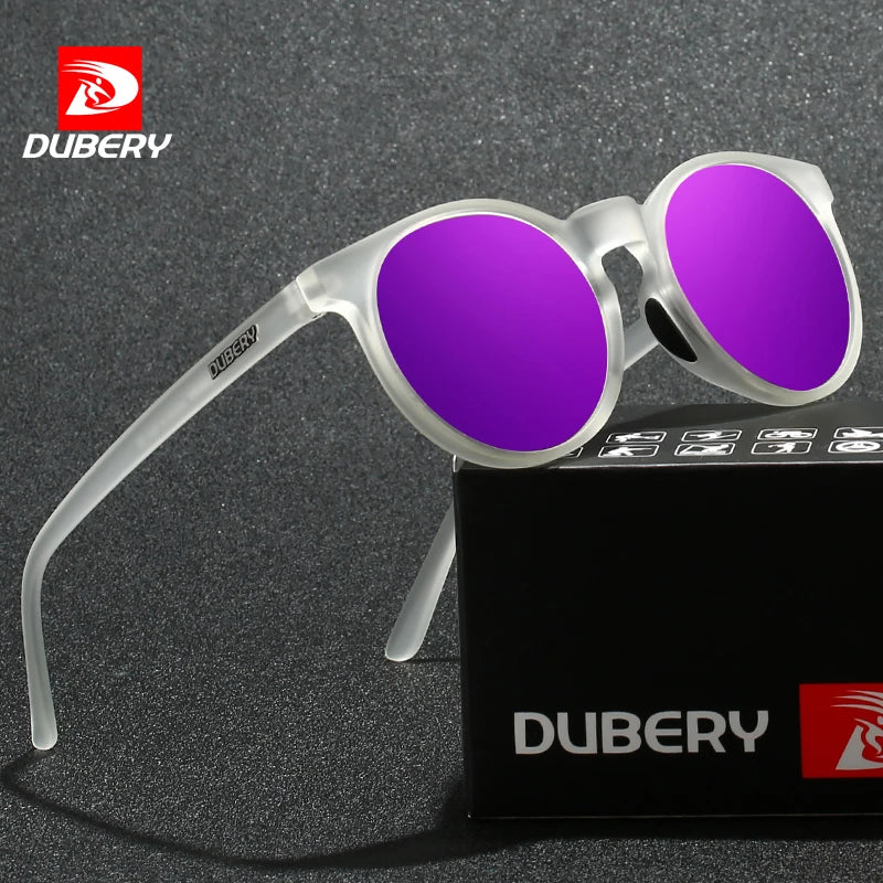 DUBERY 2026 Polarized  High Quality Sunglasses Clear Transparent Green Yellow Purple Silver Red Brown Yellow Printed Sunglasses