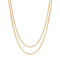 MICCI Wholesale Custom 18k Gold Plated Stainless Steel Snake Chain Link 2 Double Layer Chain Necklace