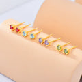 Tiny 12 Color Birthstone Stud Ear Sterling Silver 3mm Round Genuine Gemstone Birthstone Stud Earrings