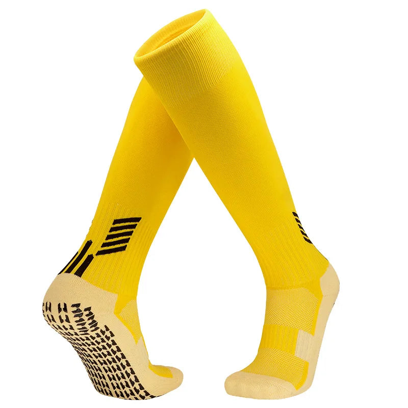 Men's Custom Performance Sports Athletic Grip Socks Wholesale Anti-Slip Football Basketball Soccer Cycling Crew Socks
