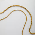 YF3668 Waterproof 18k Gold Plated Jewelry Shiny Twisted Necklaces Tarnish Free Stainless Steel 4mm Bouquet Chain Necklace MegaBDM