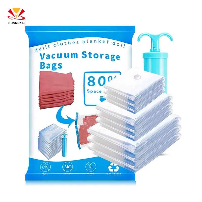 Hot Sale Premium Vacuum Storage Bags Small Spacesaver with Embossed Seal for Clothes Living Room Use