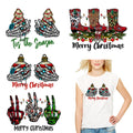 Fashion Low MOQ Christmas Design DIY Custom Heat Transfer Sticker for T-shirt