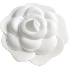 Wholesale White 7.5cm Handmade Cloth Flower Camellia Shoe Decoration Artificial Flower Gift Box Package Decoration