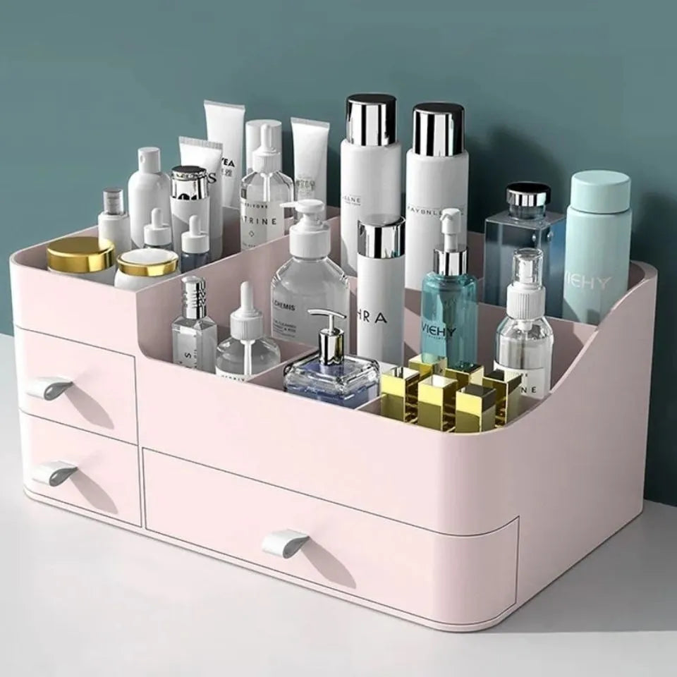 Multifunctional Plastic Desktop Storage Box for Office Business Cosmetics or Makeup Rectangle Shape