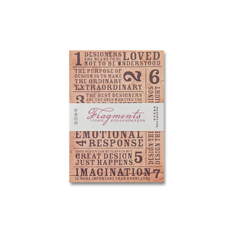 30sheets/pack Ephemera Pack Moments Vintage Material Paper Retro Art Paper Craft DIY Planner Handmade Decorative Scrapbook Album