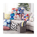 Buti Custom Pop Art Embroidered Marine Printed Velvet Cushion Covers Geometric Cartoon Colored Dots Hotel Decorative Home