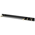 Modern Bathroom Towel Rod Black and Gold Acrylic Wall Hanging Towel Bar with Hooks 60cm for Home Hotel Use