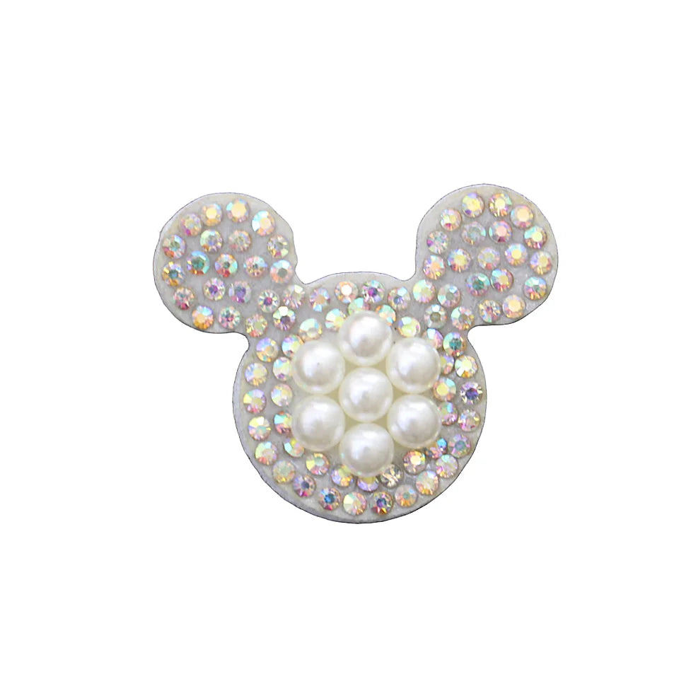 Hot Selling Wholesale Pearl Cartoon Rhinestone Patch Rhinestone 3D Children's Clothing Patch