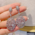 HIBRIDE Full Micro Zirconia Pave Waterdrop Earrings for Women Bridal 2022 New Fashion Dangle Earrings Femme Brincos E-1132