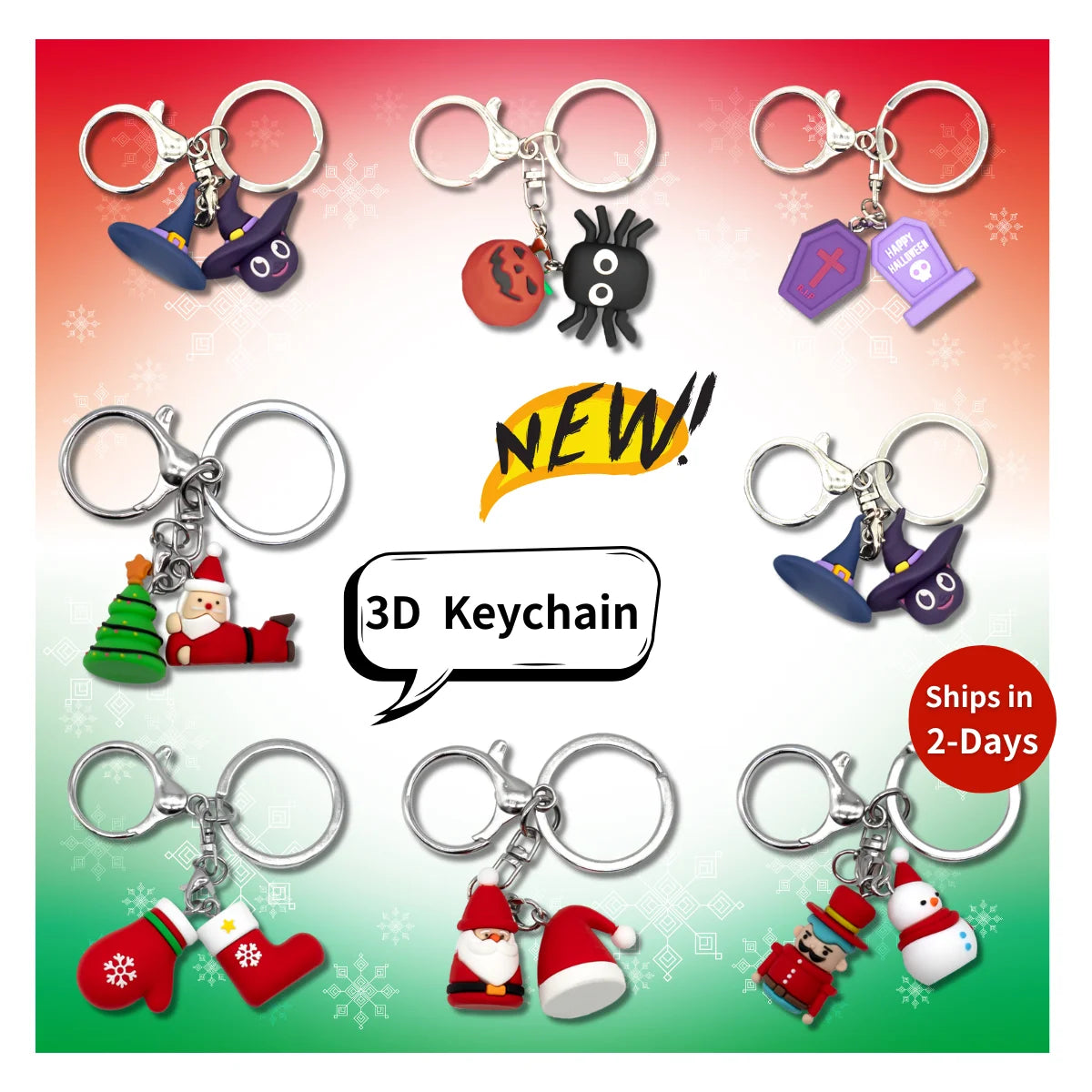Custom 3D Cute Keychains Small Gifts for Christmas Birthdays Parties and Giveaway Carkey 3D Pvc Rubber Keychain Crochet Keychain