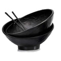Restaurant Dinnerware 9 Inch 50 Oz Ramen Salad Serving Large Black Melamine Noodle Bowl