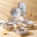Japanese Style Tableware Ramen BowlCeramic Dinning Plate Set CheapPorcelain Dinnerware Sets Creative Pattern Series Tableware
