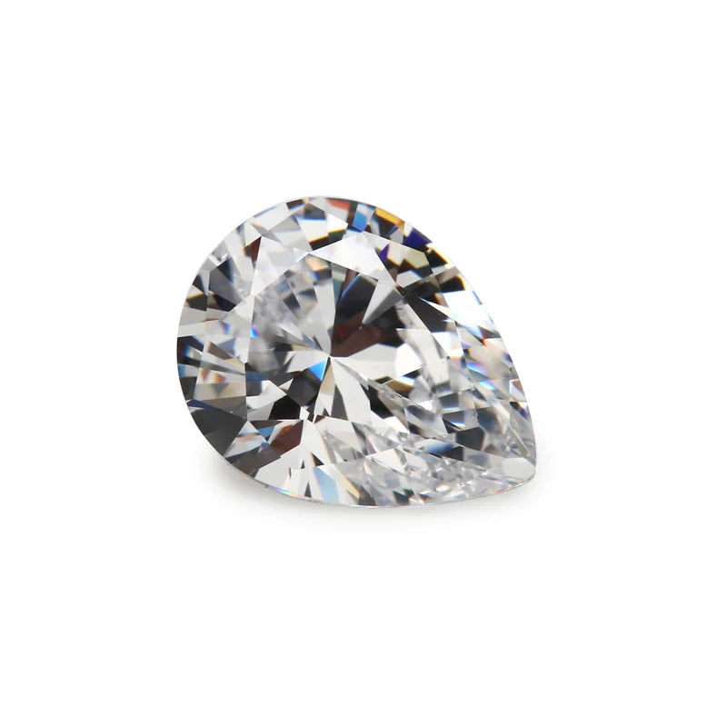 Wholesale 7*10mm-8*12mm Pear Cut Moissanite Diamond Stone DEF Quality White Champagne Color 1ct Square Gemstone 12mm for Ring