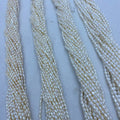 Huge Stock 2-10mm 100% Natural Real Pearl Freshwater Rice Shape Pearl Strands 1A+ Grade Drop Pearl Strand for Jewelry Making