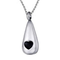 Tear Drop Cremation Urn Water Drop Memorial Pendant Stainless Steel Ash Keepsake Enamel Necklace Jewelry Holder Locket